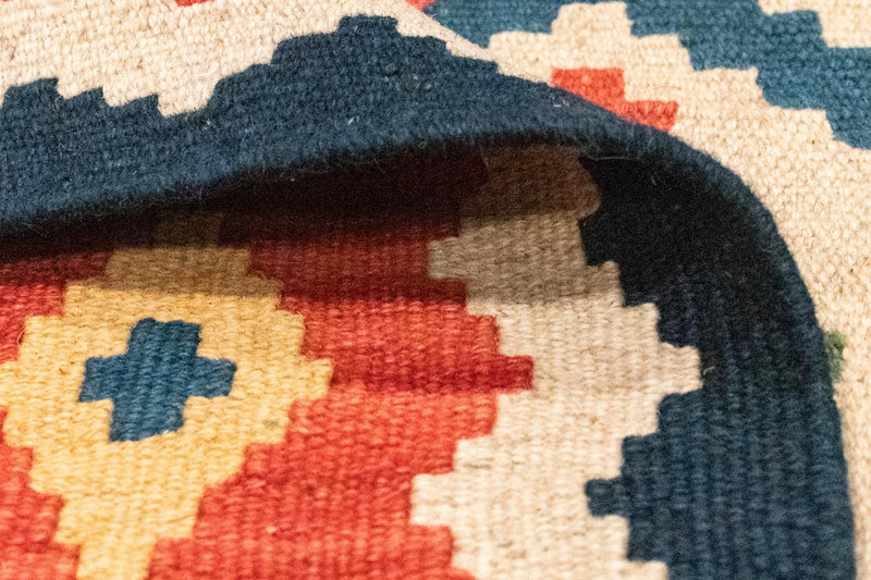 Dywan Kelim - Orientalny - 123 x 83 cm - pomarańczowy