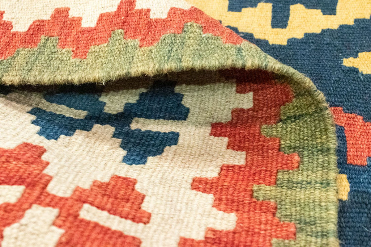 Dywan Kelim - Orientalny - 121 x 80 cm - niebieski