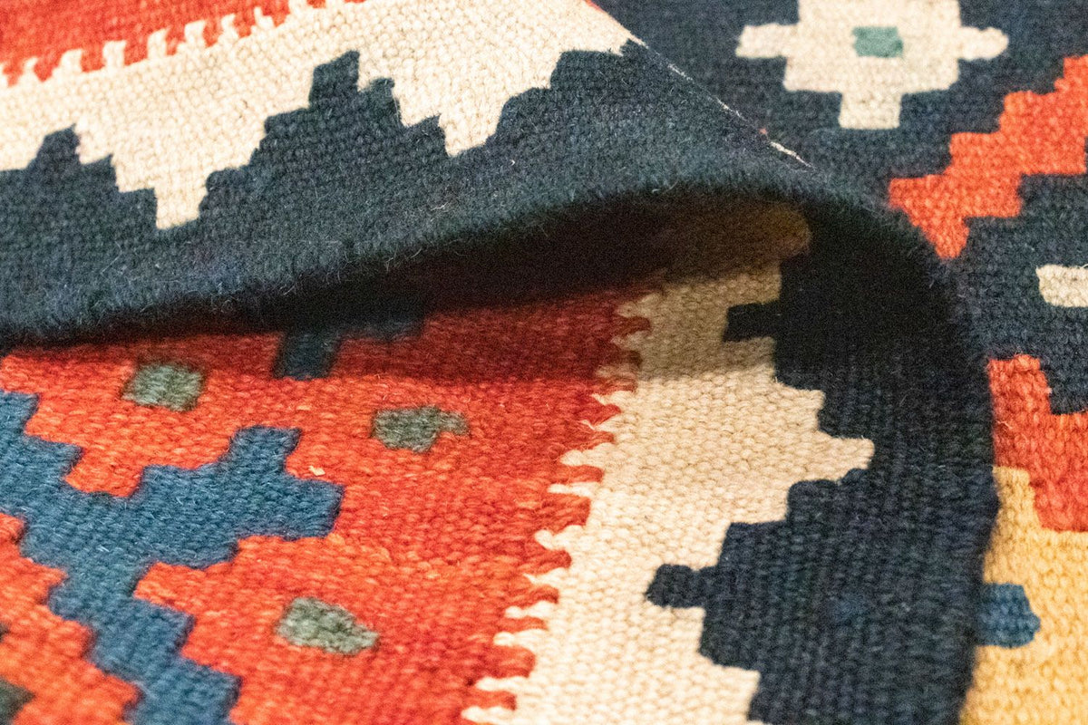 Dywan Kelim - Orientalny - 122 x 90 cm - pomarańczowy