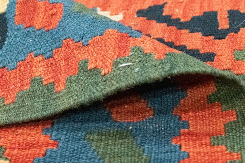 Dywan Kelim - Orientalny - 126 x 83 cm - pomarańczowy