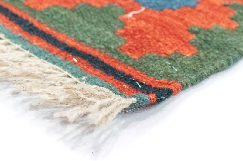 Dywan Kelim - Orientalny - 126 x 83 cm - pomarańczowy