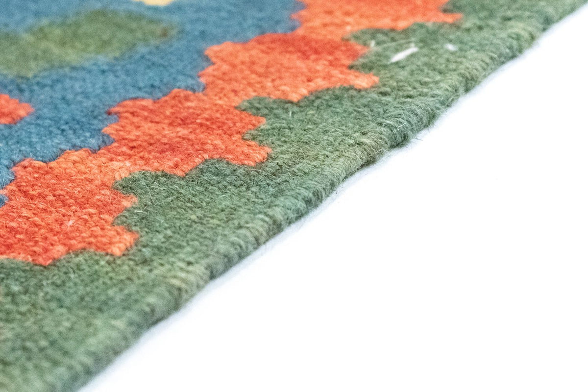 Dywan Kelim - Orientalny - 126 x 83 cm - pomarańczowy