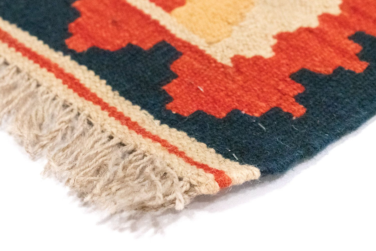 Dywan Kelim - Orientalny - 126 x 83 cm - niebieski