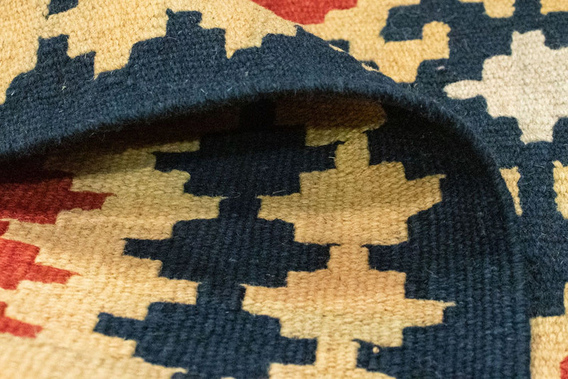 Dywan Kelim - Orientalny - 127 x 84 cm - pomarańczowy