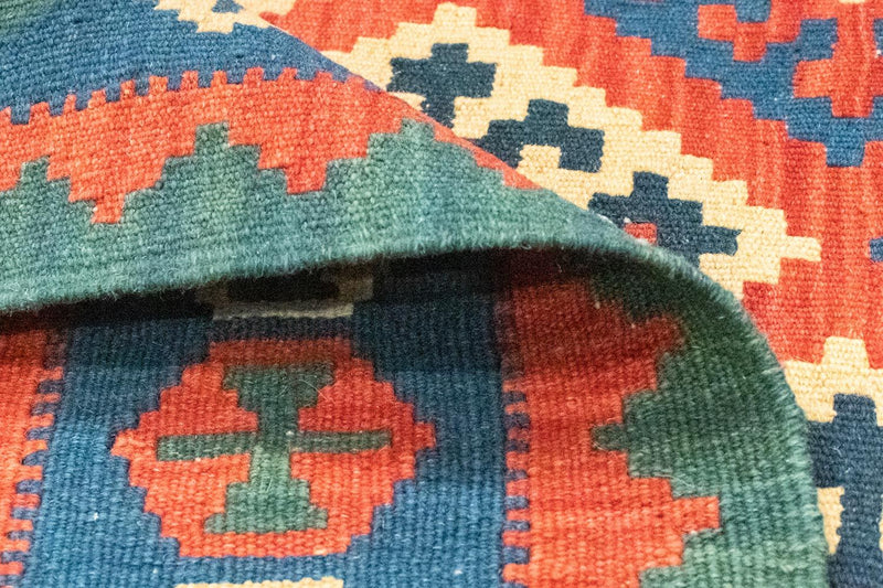 Dywan Kelim - Orientalny - 126 x 85 cm - pomarańczowy