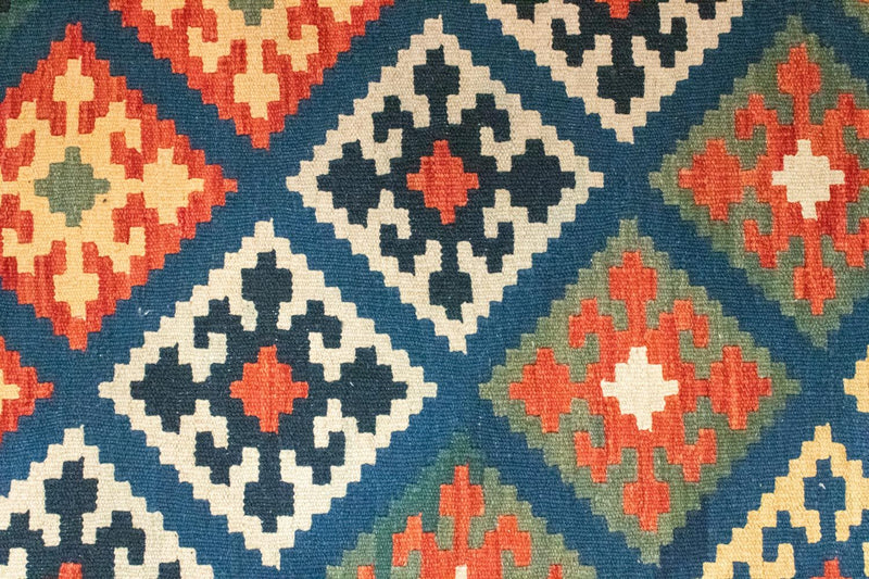 Dywan Kelim - Orientalny - 125 x 85 cm - niebieski