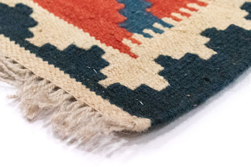 Dywan Kelim - Orientalny - 112 x 85 cm - pomarańczowy