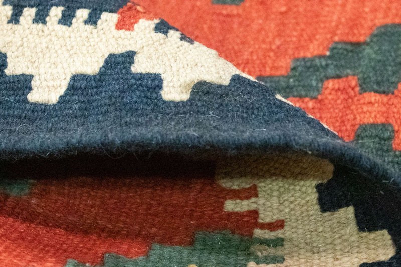 Dywan Kelim - Orientalny - 112 x 85 cm - pomarańczowy