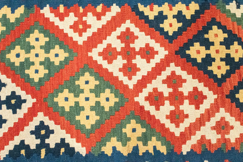 Dywan Kelim - Orientalny - 133 x 80 cm - pomarańczowy