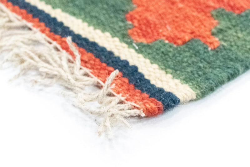 Dywan Kelim - Orientalny - 133 x 80 cm - pomarańczowy