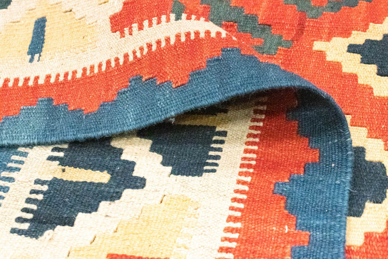 Dywan Kelim - Orientalny - 257 x 172 cm - pomarańczowy