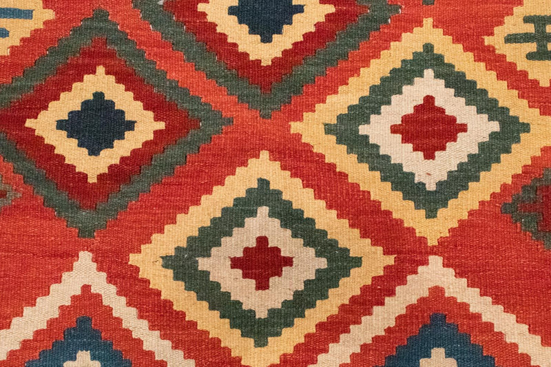 Dywan Kelim - Orientalny - 240 x 170 cm - pomarańczowy