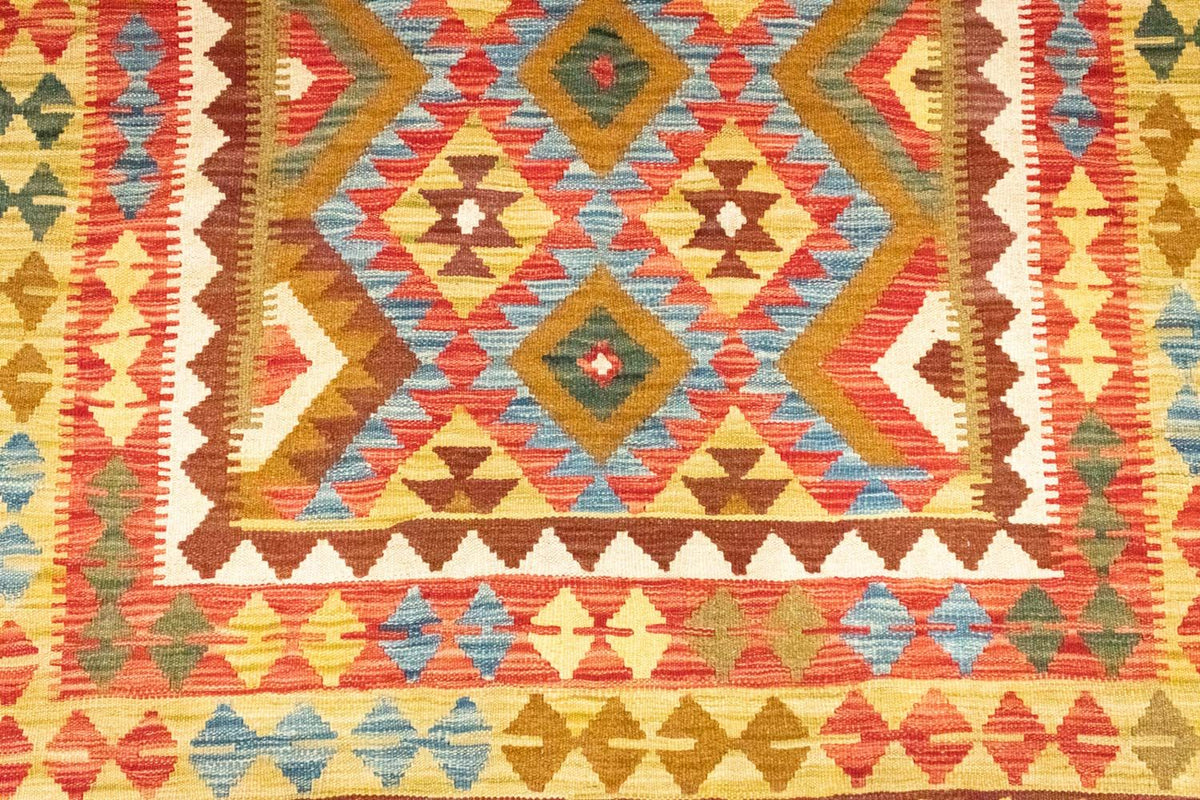 Dywan Kelim - Orientalny - 256 x 151 cm - brązowy