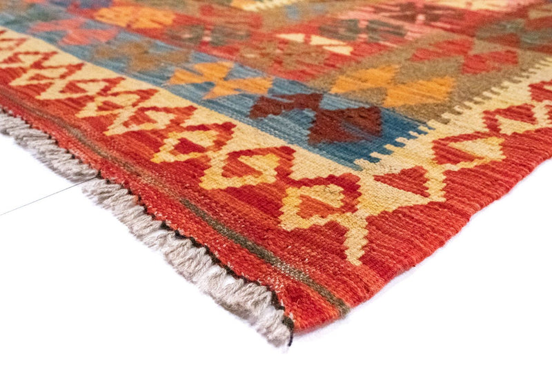 Dywan Kelim - Orientalny - 259 x 161 cm - pomarańczowy