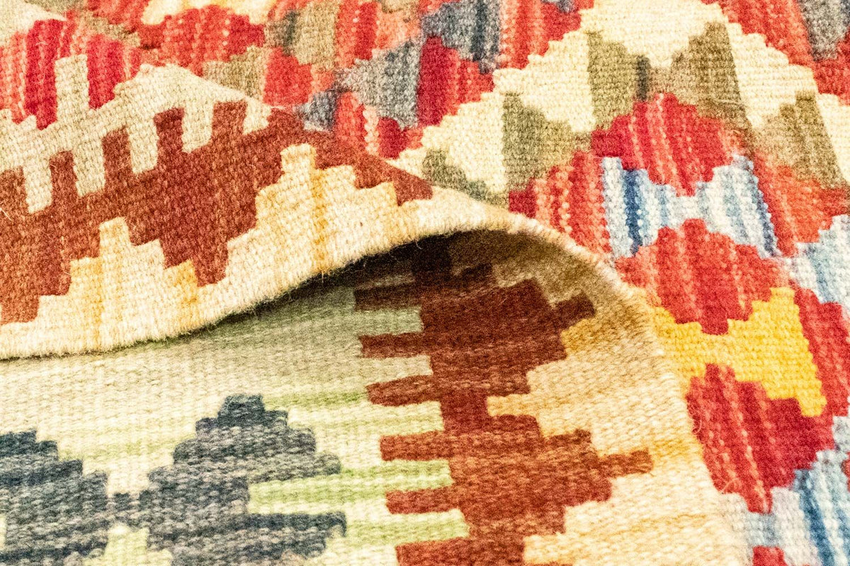 Dywan Kelim - Orientalny - 242 x 156 cm - pomarańczowy