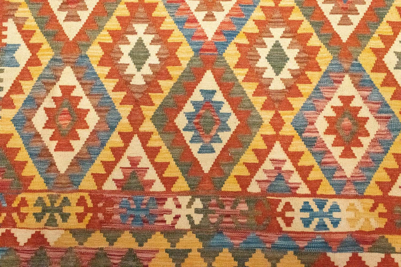 Dywan Kelim - Orientalny - 287 x 201 cm - brązowy