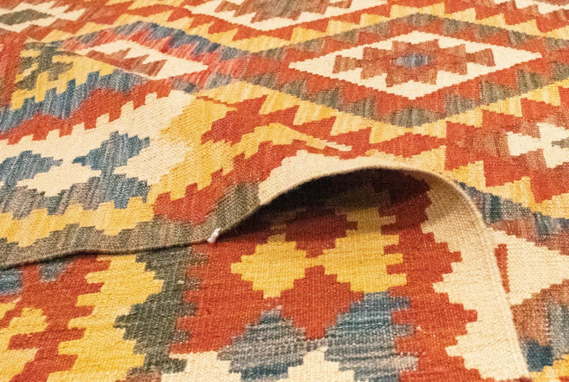 Dywan Kelim - Orientalny - 287 x 201 cm - brązowy