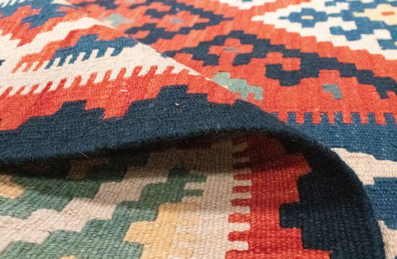 Dywan Kelim - Orientalny - 297 x 202 cm - pomarańczowy