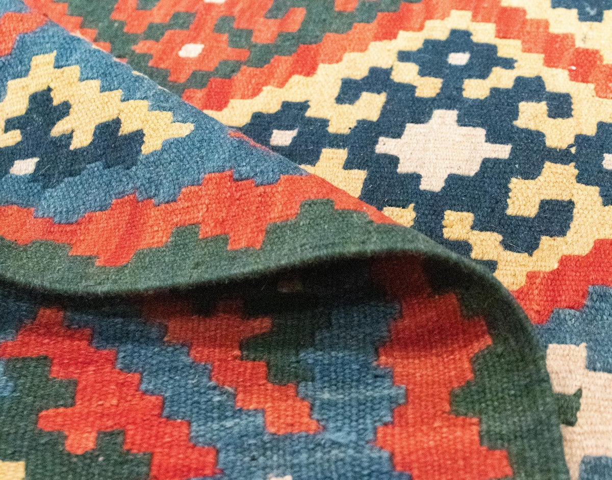 Dywan Kelim - Orientalny - 297 x 207 cm - pomarańczowy