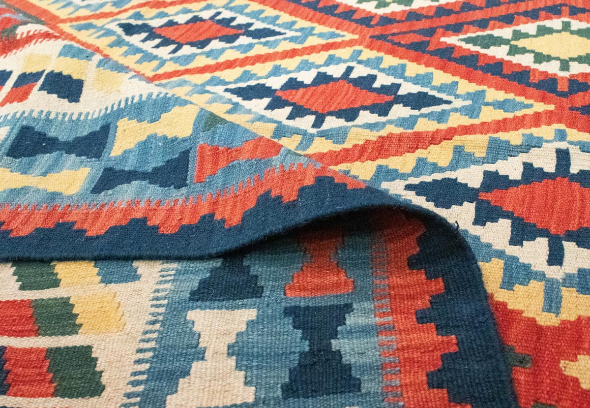 Dywan Kelim - Orientalny - 293 x 205 cm - pomarańczowy