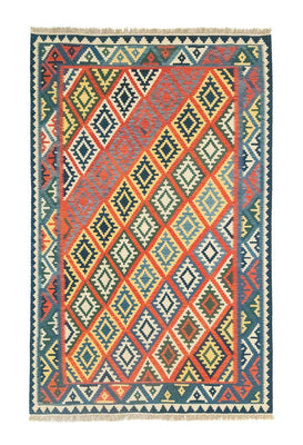 Dywan Kelim - Orientalny - 300 x 208 cm - pomarańczowy
