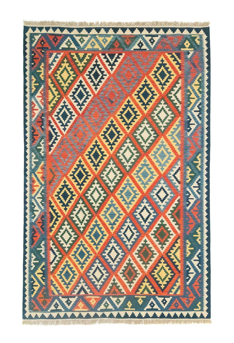 Dywan Kelim - Orientalny - 300 x 208 cm - pomarańczowy