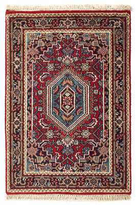 Orientalny dywan - Bijar - Indus - 90 x 60 cm - ciemna czerwień