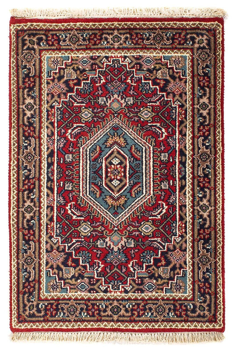 Orientalny dywan - Bijar - Indus - 90 x 60 cm - ciemna czerwień