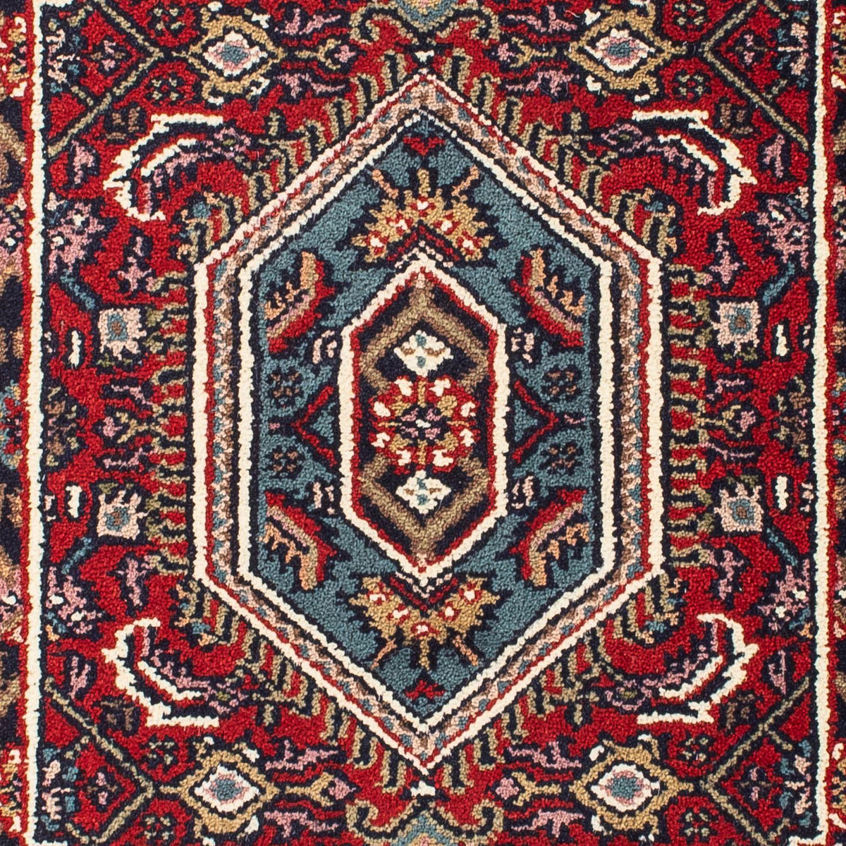 Orientalny dywan - Bijar - Indus - 90 x 60 cm - ciemna czerwień