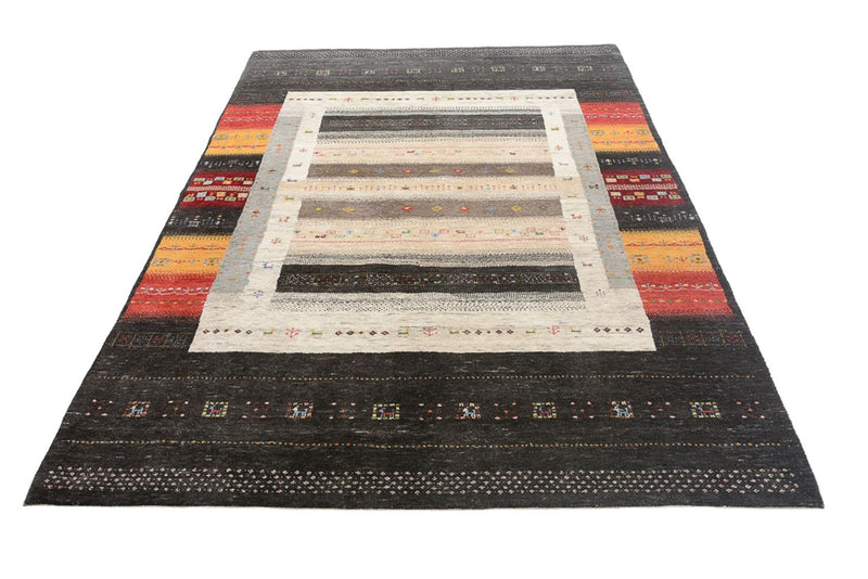 Dywan Gabbeh - Loribaft Indus - 241 x 175 cm - wielokolorowy