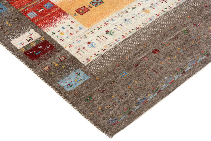 Dywan Gabbeh - Loribaft Indus - 203 x 146 cm - wielokolorowy