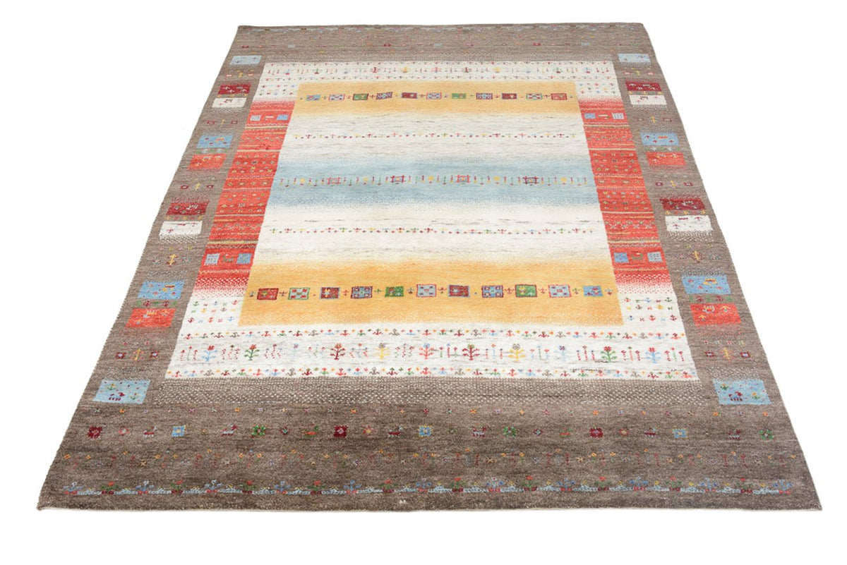 Dywan Gabbeh - Loribaft Indus - 203 x 146 cm - wielokolorowy
