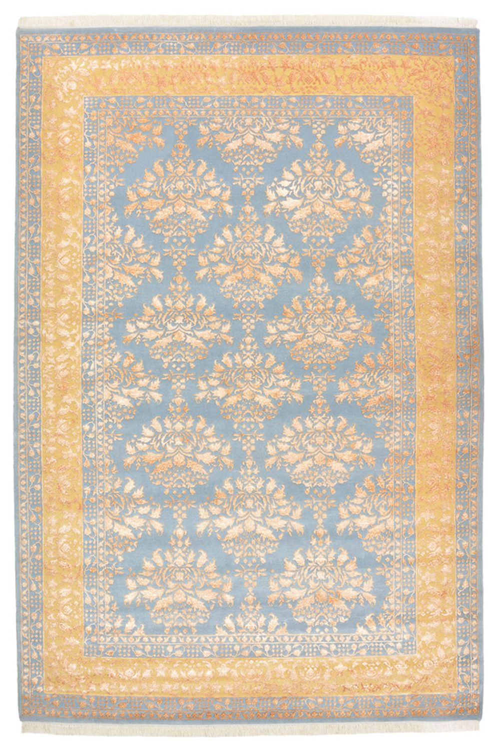 Dywan orientalny - 307 x 206 cm - jasnoniebieski