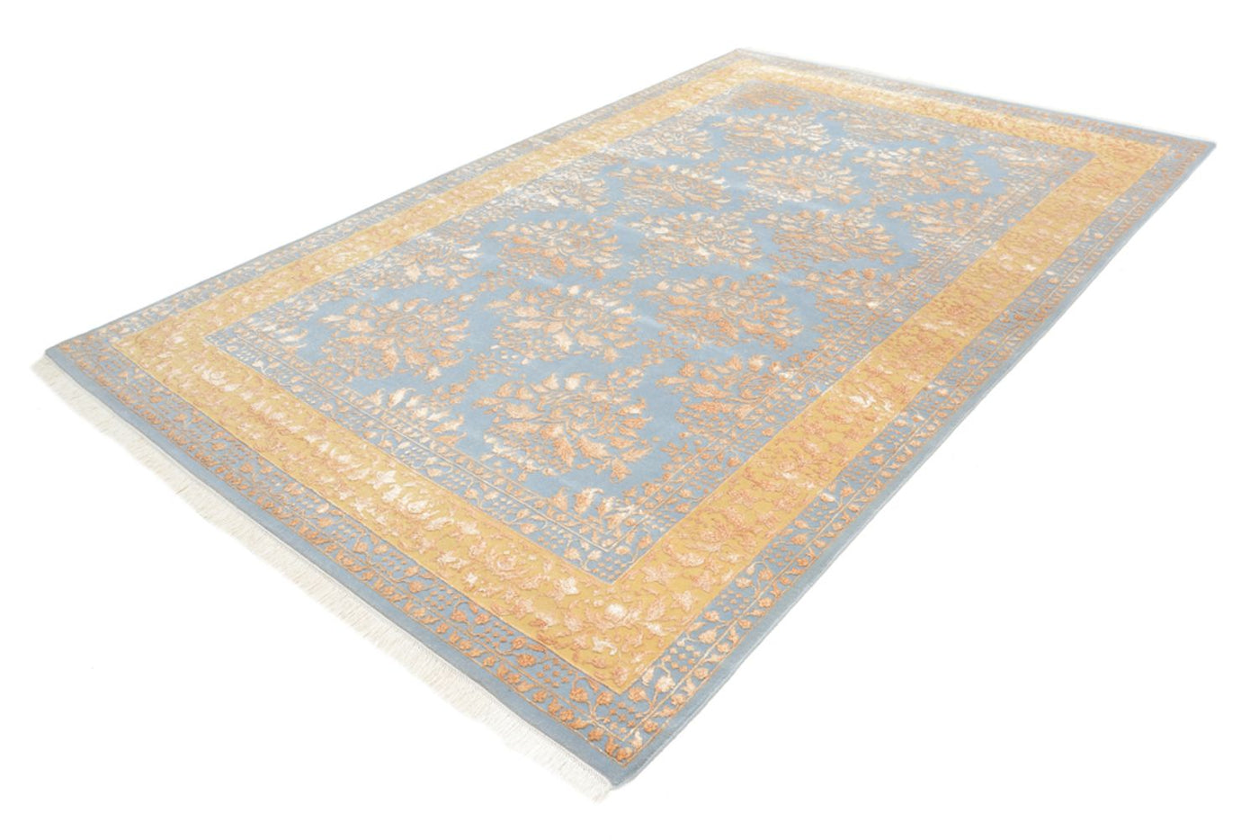 Dywan orientalny - 307 x 206 cm - jasnoniebieski