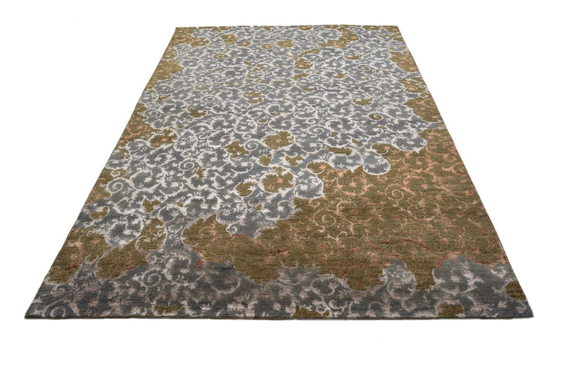 Designerski dywan - 273 x 182 cm - oliwkowa zieleń