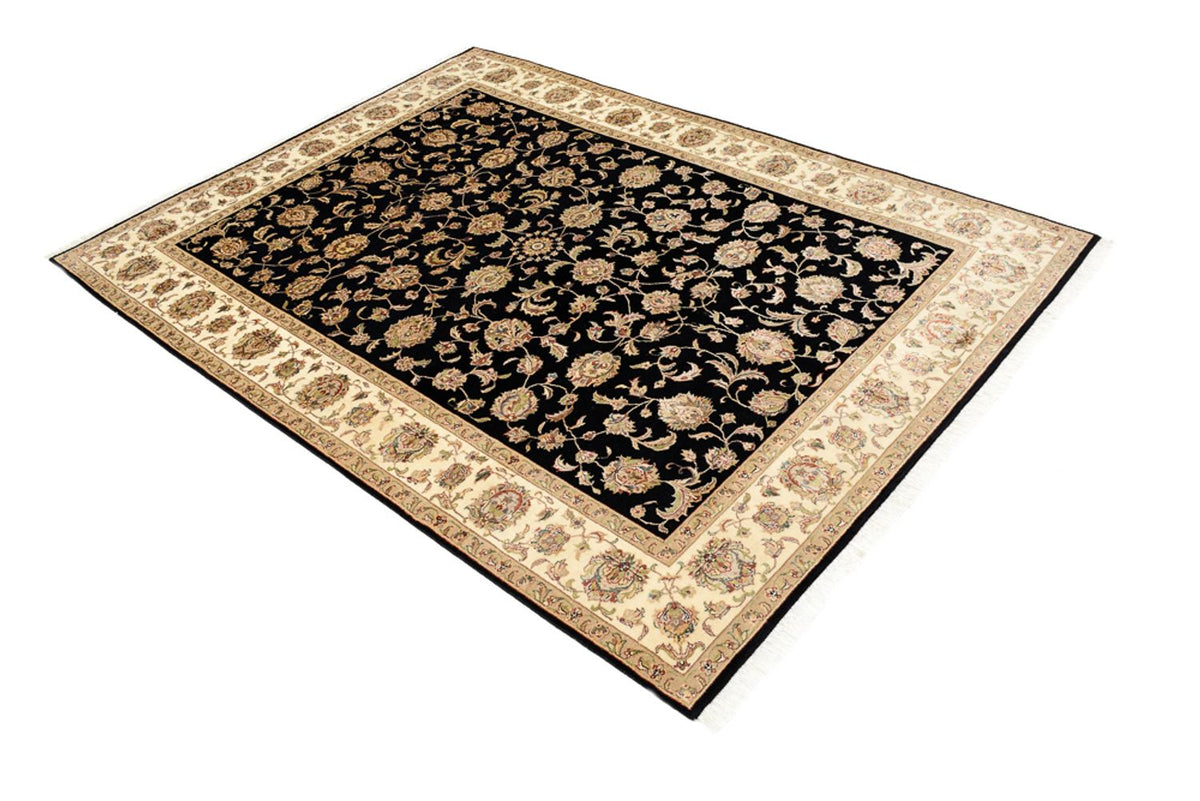 Dywan orientalny - Tabriz - 214 x 155 cm - ciemnoniebieski