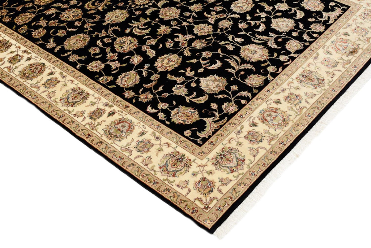 Dywan orientalny - Tabriz - 214 x 155 cm - ciemnoniebieski