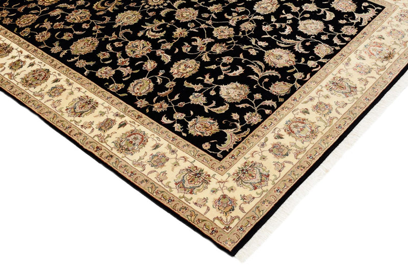 Dywan orientalny - Tabriz - 214 x 155 cm - ciemnoniebieski