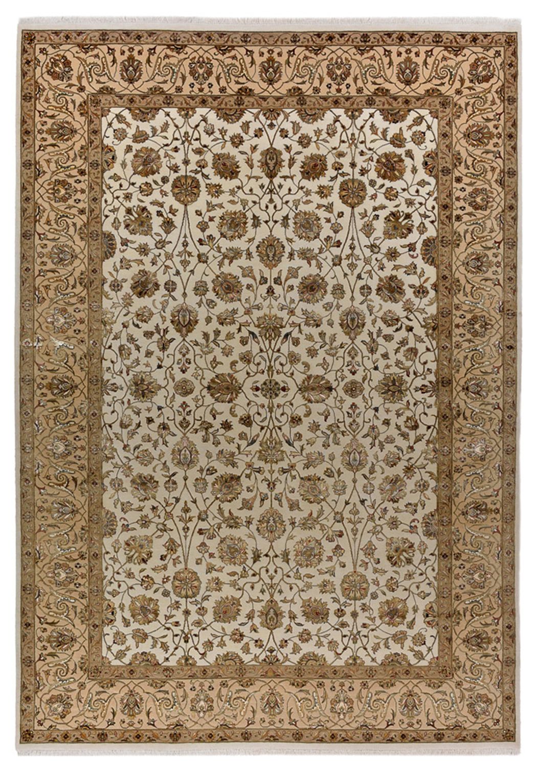 Dywan orientalny - Tabriz - 307 x 215 cm - kremowy