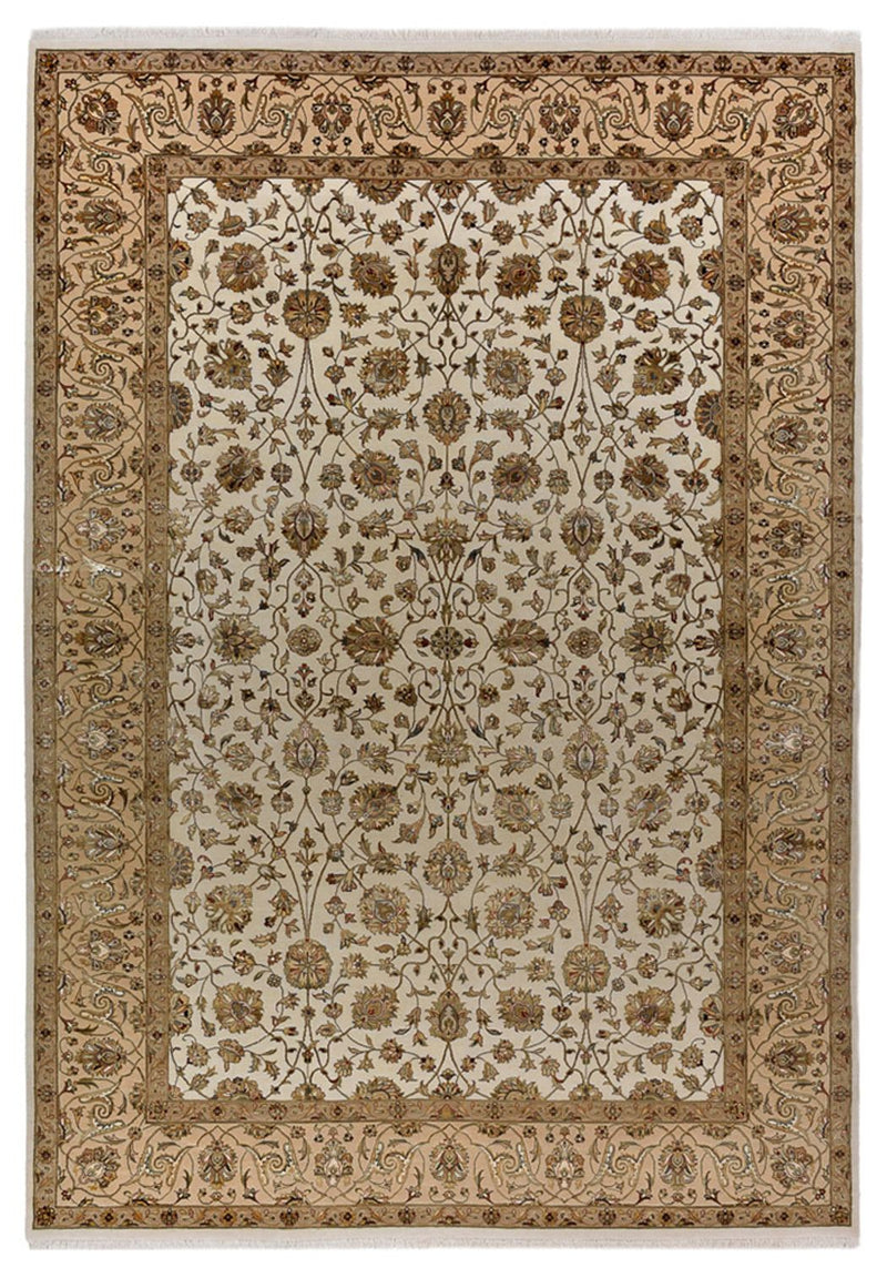 Dywan orientalny - Tabriz - 307 x 215 cm - kremowy
