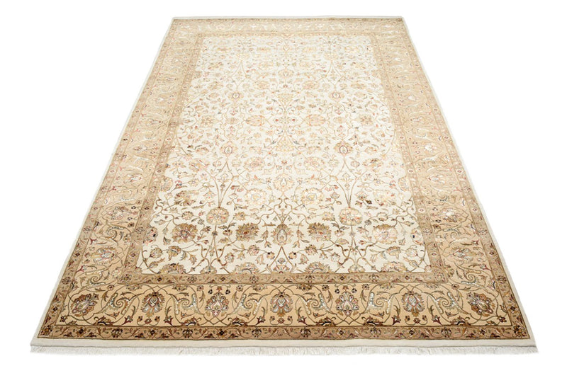 Dywan orientalny - Tabriz - 307 x 215 cm - kremowy