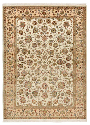 Dywan orientalny - Tabriz - 210 x 153 cm - kremowy