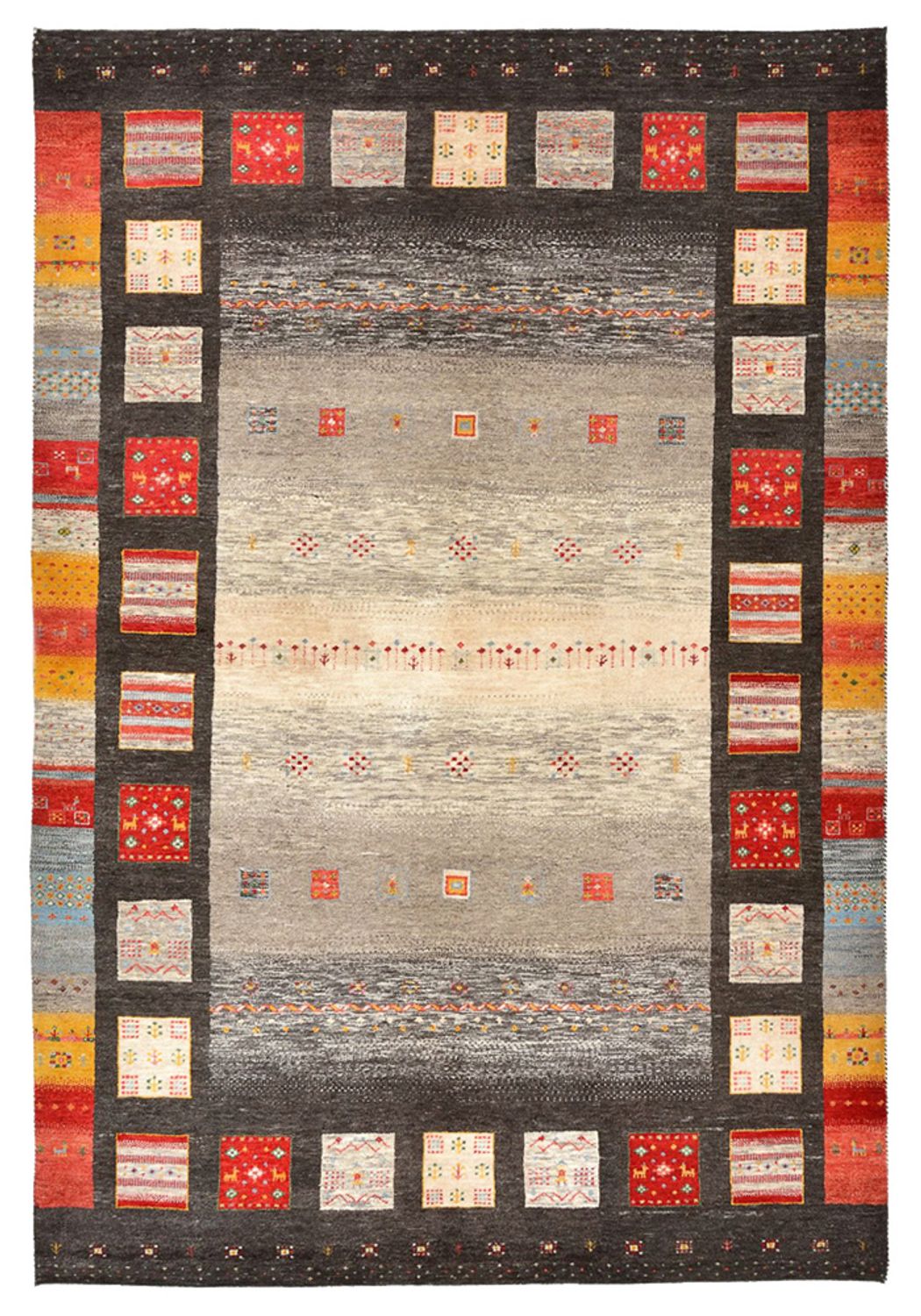 Dywan Gabbeh - Loribaft Indus - 251 x 173 cm - wielokolorowy