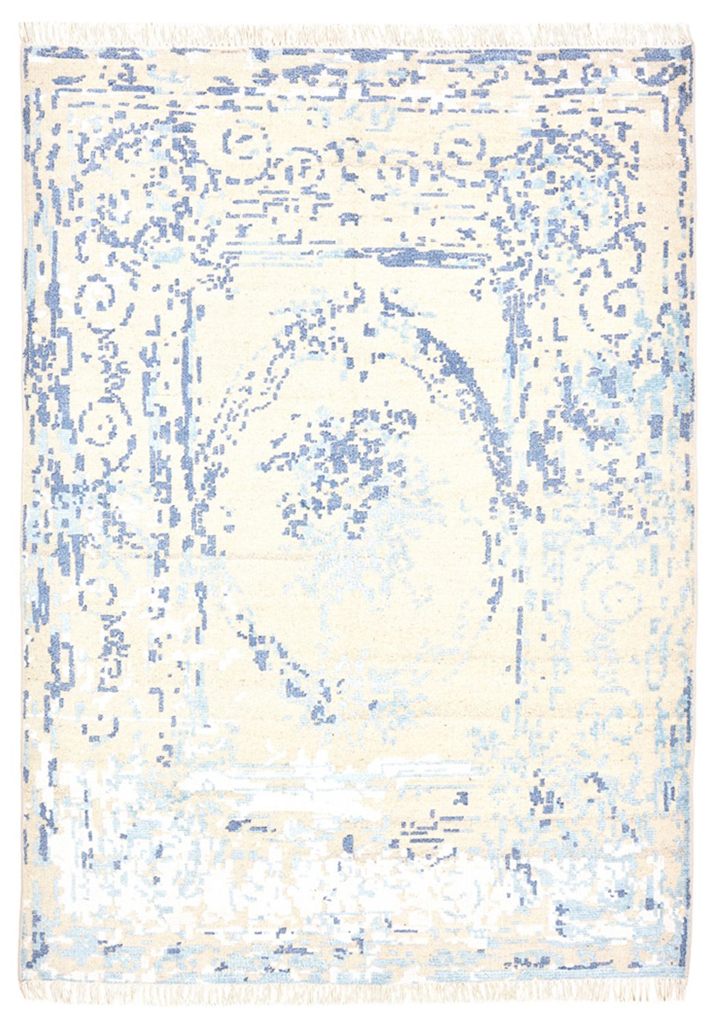 Designerski dywan - 243 x 176 cm - kremowy