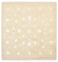 Dywan orientalny kwadratowy  - 206 x 205 cm - jasny beż