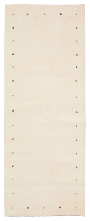 Biegacz Dywan Gabbeh - Loribaft Indus - 334 x 128 cm - kremowy