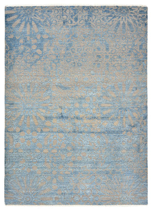 Designerski dywan - 240 x 173 cm - morski błękit