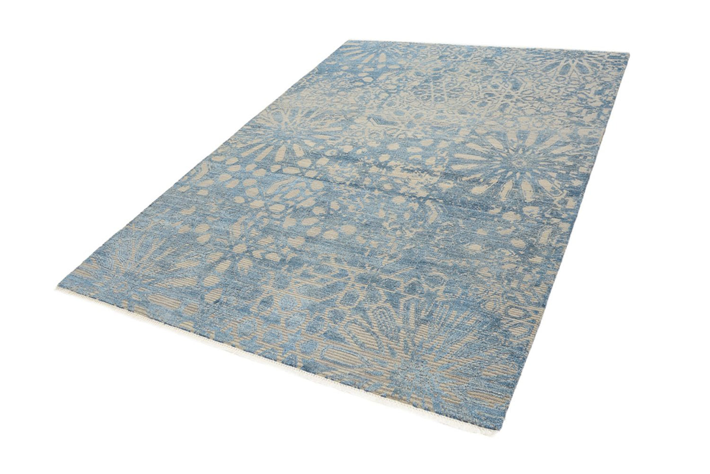 Designerski dywan - 240 x 173 cm - morski błękit
