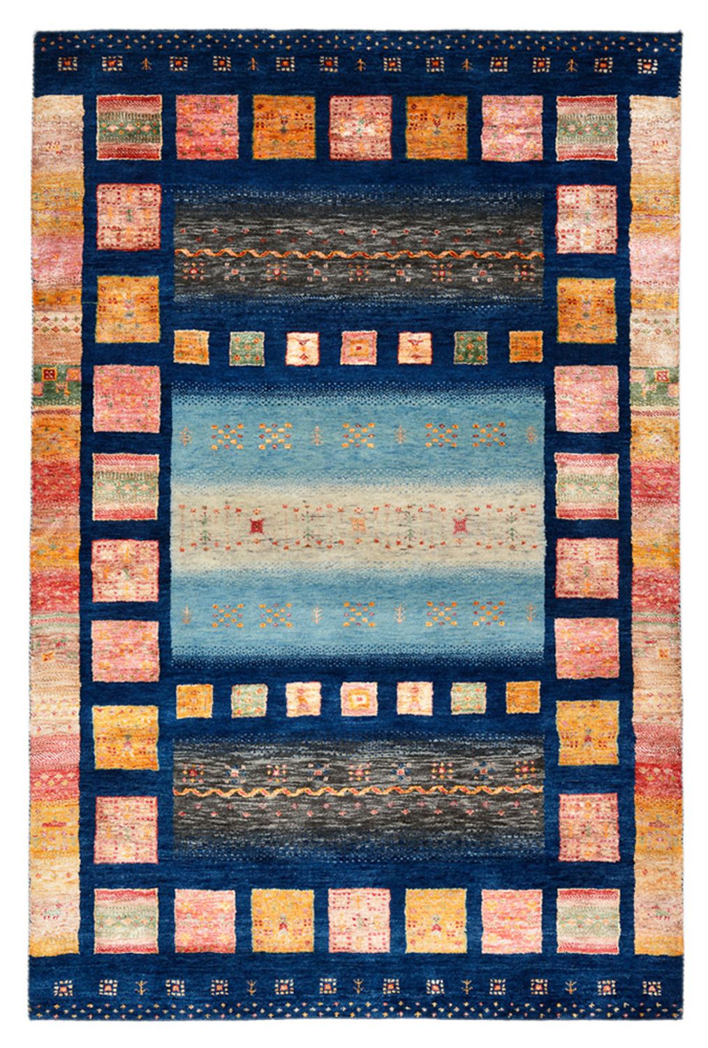 Dywan Gabbeh - Loribaft Indus - 187 x 125 cm - wielokolorowy