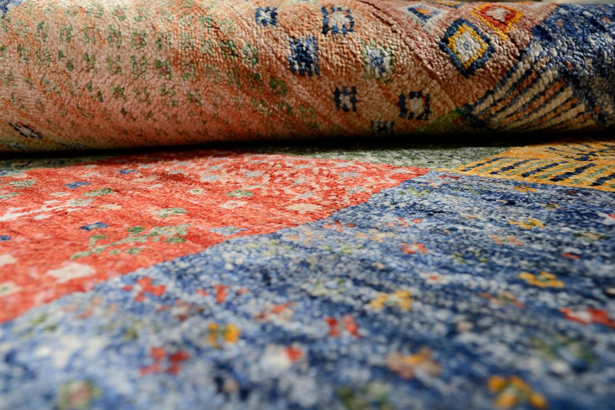 Dywan Gabbeh - Loribaft Indus - 246 x 171 cm - wielokolorowy